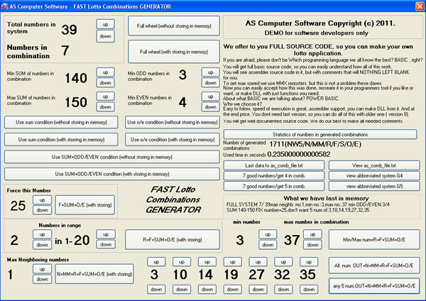 Free lotto software download full version 1